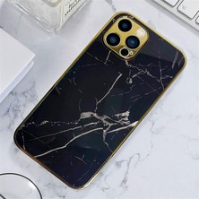 Miscase Apple iPhone 13 Pro Marble Case Mermer Desenli Cam Telefon Kılıfı