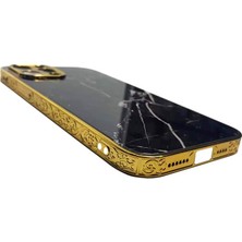 Miscase Apple iPhone 13 Pro Marble Case Mermer Desenli Cam Telefon Kılıfı