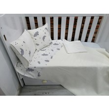 Buse Baby Home Krem, Çocuk Çok Amaçlı Poplin ,pikeli ve Ponponsuz Nevresim Takımı 6'lı Set