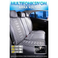 Asya Tata Xenon Uyumlu Lüks Deri Oto Koltuk Kılıfı Ön-Arka Set Max Series (Füme)