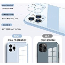 Miscase Apple iPhone 7-8 Parlak Cam Kamera Korumalı Telefon Kılıfı