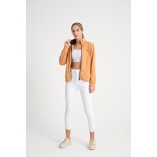 Cool Hill Latte Tam Fermuarlı Kadın Sweat