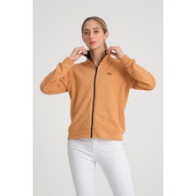 Cool Hill Latte Tam Fermuarlı Kadın Sweat