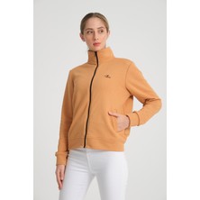 Cool Hill Latte Tam Fermuarlı Kadın Sweat