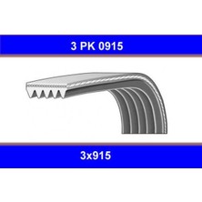 Gmb 3PK0915 3PK0915 V Kayışı Micra K10 3PK915
