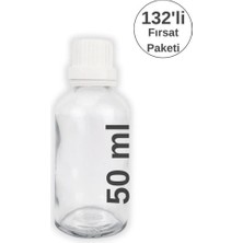 Digithome 132’LI 50 ml Beyaz Kilit Kapaklı Söz Nişan Hediyelik Kolonya Koku Süs Cam Şişesi C1-1-149