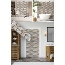 Dekoros Gri Taş Desenli Yapışkanlı Folyo, Mutfak, Tezgah, Masa, Dolap Kaplama Folyosu, Isıya Dayanıklı, Su Geçirmez, Yapışkan Folyolar, Sticker, Büyük Ebatlı, Dekoros