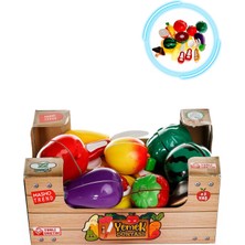 Masho Trend 22 Parça Kesmeli Sebze-Meyveler - Eğitici Sebze Meyve Seti - Gelişim Oyuncak Seti