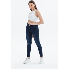 Jeany Jeans Liza Yüksek Bel Dar Paça Jeans Pantolon 32 - Koyu Lacivert