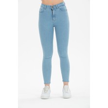 Jeany Jeans Mia Yüksek Bel Dar Paça Jeans Denim Kot Pantolon 30 - Mavi