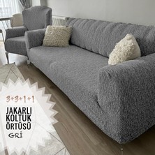 Tuchmall Koltuk Örtüsü 3+3+1+1 Takımı Lastikli Esnek Yıkanabilir Çekyat Kanepe Kılıfı.