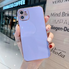 Miscase Apple Iphone 13 Pro Tpu Glossy Yumuşak Kamera Korumalı Cep Telefonu Kılıfı Lila