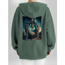 Che Bros Tasarım Baskılı Oversize Kapüşonlu Kadın-Erkek Sweatshirt
