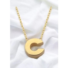ÇGK KUYUMCULUK  C Harf Altın Kolye CGKKLY069