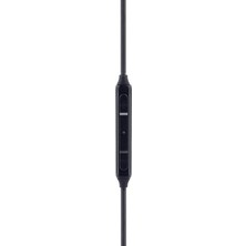 Bluerain Type-C Soket Silikonlu Mikrofonlu Kumandalı Kablolu Kulaklık Samsung - Xiaomi - Redmi - Oppo - Realme - Huawei Uyumlu Siyah