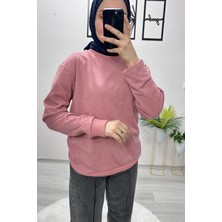 Orwa Official Içi Polarlı Iki Iplik Şardonlu Sweatshirt Pembe