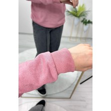 Orwa Official Içi Polarlı Iki Iplik Şardonlu Sweatshirt Pembe