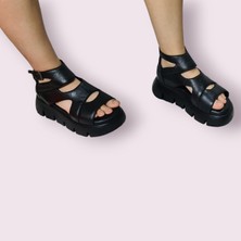 Dünya Shoes Hakiki Deri Kadın Sandalet