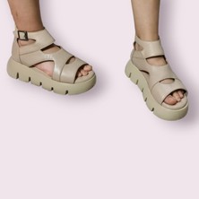 Dünya Shoes Hakiki Deri Kadın Sandalet