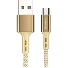 Joyroom S-M351 Naylon Örgülü Type-C  Şarj ve Data Kablosu 1m Gold