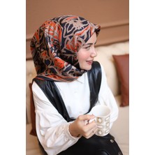 Silk Home Twill Ipek Eşarp Turuncu, Vizon 11419-42