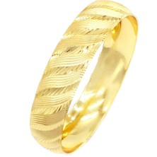 Ferizz Altın Kaplama Dalgalı Yan Çizgili 1.5 cm Bilezik BLZ-3077