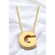 ÇGK KUYUMCULUK G Harf Altın Kolye CGKKLY079