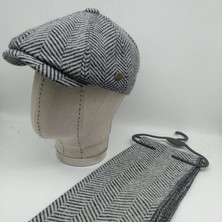 Shopiolog Şapka Atkı Takım David Beckham Model Peaky Blinders Kışlık Kasket