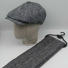 Shopiolog Şapka Atkı Takım David Beckham Model Peaky Blinders Kışlık Kasket