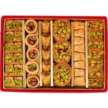 Al Sultan Sweets Karışık Baklava  Kırmızı Kadife Kutusunda 6'lı Lezzet Koleksiyonu 400 gr