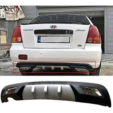 MKG Otomotiv Hyundai Accent Admire Difüzör Difizör Gri + Kare Egzoz Görünüm C Tip 2003 - 2006