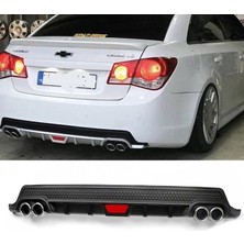 MKG Otomotiv Chevrolet Cruze Sedan Siyah Difüzör Difizör Yuvarlak Egzoz Görünüm Kulaklı Tip 2008 - 2015