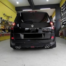 MKG Otomotiv Renault Scenic 2 Siyah Difüzör Difizör Yuvarlak Egzoz Görünüm Kulaklı Tip 2003-2009