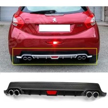 MKG Otomotiv Peugeot 208 Siyah Difüzör Difizör Yuvarlak Egzoz Görünüm Kulaklı Tip 1995-2002