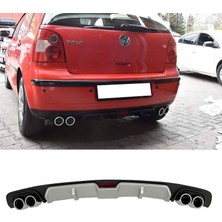 MKG Otomotiv Vw Polo 9n2 Gri Difüzör 4 Krom Egzoz Görünümlü Difizör Arka Ek Body Kit