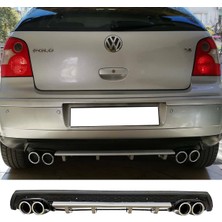 MKG Otomotiv Vw Polo Mk4 Gri Difüzör Çiftli Yuvarlak Egzoz Görünümlü D Tip Difizör