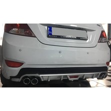 MKG Otomotiv Hyundai Accent Blue Gri Difüzör Difizör Yuvarlak Egzoz Görünüm Kulaklı Tip 2010 - 2018