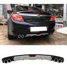 MKG Otomotiv Opel Insignia Gri Difüzör 4 Krom Egzoz Görünümlü Difizör Arka Ek Body Kit