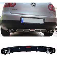 MKG Otomotiv Vw Golf Mk5 Siyah Difüzör 4 Krom Egzoz Görünümlü Difizör Arka Ek Body Kit 2003-2009