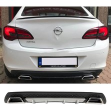 MKG Otomotiv Opel Astra J Sedan Gri Difüzör Çiftli Kare Egzoz Görünümlü D Tip Difizör