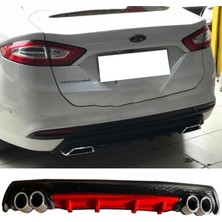 MKG Otomotiv Ford Mondeo Mk4 Kırmızı Difüzör Çiftli Yuvarlak Egzoz Görünümlü D Tip Difizör