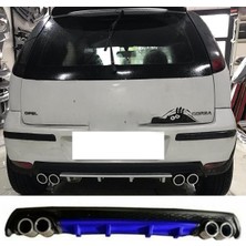 MKG Otomotiv Opel Corsa C Mavi Difüzör Çiftli Yuvarlak Egzoz Görünümlü D Tip Difizör