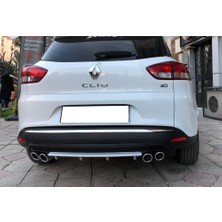 MKG Otomotiv Renault Clio Mk4 Sporttourer Sw Sarı Difüzör Çiftli Yuvarlak Egzoz Görünümlü D Tip Difizör 2012-2019