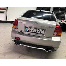 MKG Otomotiv Hyundai Accent Admire Gri Difüzör Çiftli Kare Egzoz Görünümlü D Tip Difizör 2003 - 2006