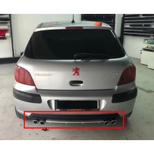 MKG Otomotiv Peugeot 307 Mavi Difüzör Çiftli Yuvarlak Egzoz Görünümlü D Tip Difizör