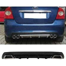MKG Otomotiv Ford Focus 2 Siyah Difüzör Çiftli Kare Egzoz Görünümlü D Tip Difizör 2004 - 2010