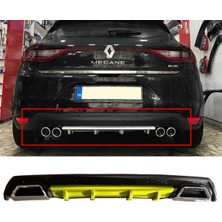 MKG Otomotiv Renault Megane 4 Hb Sarı Difüzör Çiftli Kare Egzoz Görünümlü D Tip Difizör