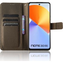 Hello-U Infinix Note 30 5g X6711 Pu Deri Cüzdan Telefon Kılıfı Doku Telefon Stand Kapağı (Yurt Dışından)