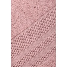 Bluenity Doğal Pamuklu 4'lü Banyo Havlusu Soft Rare 90 x 150 + 50 x 90 Pembe