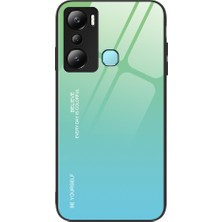 Hello-U Infinix Hot 20I 4g Gradyan Renkli Telefon Geri Kılıf Temsilli Cam + Pc + Tpu Şok Geçirmez Koruyucu Kapak (Yurt Dışından)